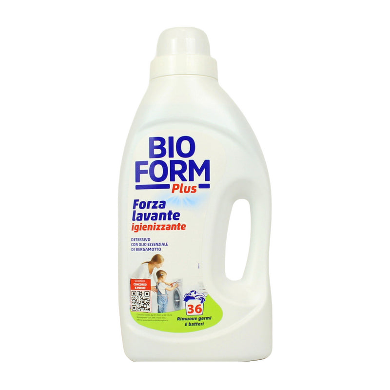 BIOFORM PLUS DETERSIVO IGIENIZZANTE LIQUIDO BUCATO LAVATRICE OLIO ESSENZIALE DI BERGAMOTTO 36 LAVAGGI