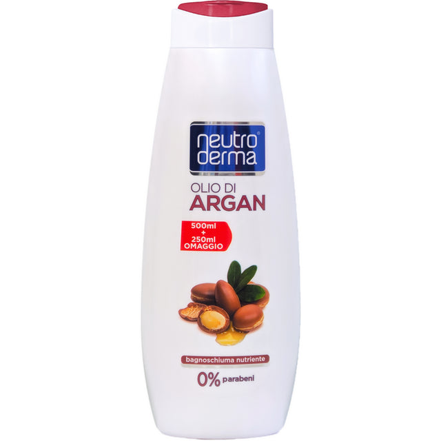 NEUTRO DERMA BAGNOSCHIUMA NUTRIENTE OLIO DI ARGAN 750 ML