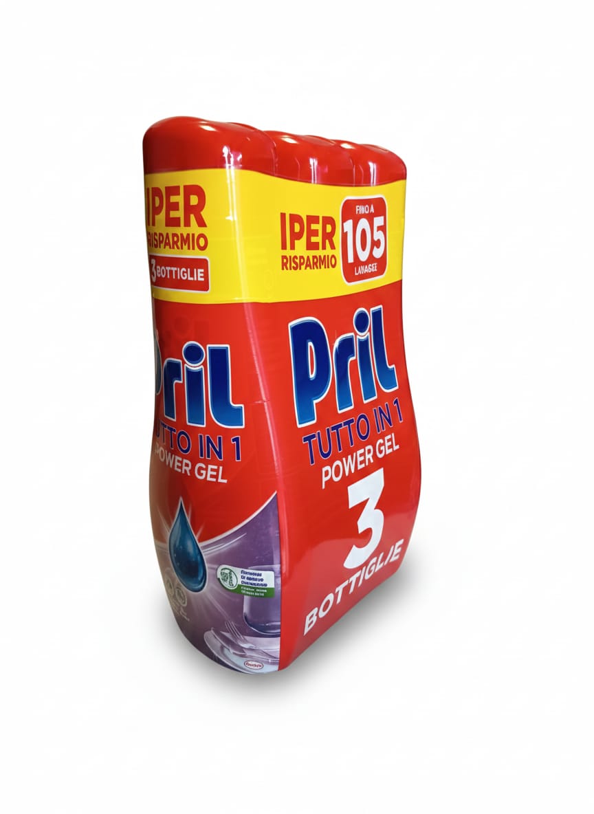 PRIL LAVASTOVIGLIE POWER GEL TUTTOin1 CLASSICO 630 ML 3 PEZZI DA 35 LAVAGGI 1890 ML
